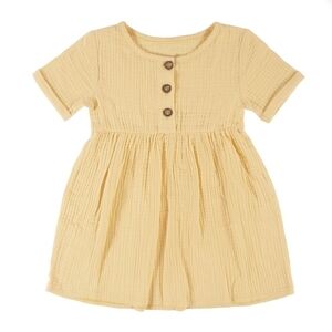 Toddler Girl Short Sleeve Gauze Dress
